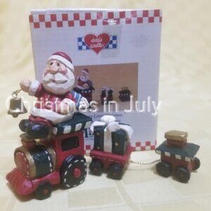 Midwest Eddie Walker A Merry Little Christmas Santa on Train Figurine